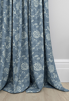 Bird Garden, Denim - Made to Measure Curtains